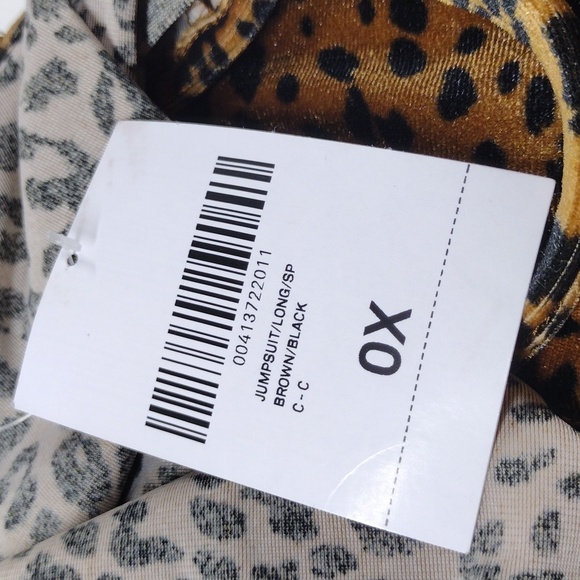 Forever 21 Leopard Cheetah Print Velvet Bodysuit Romper Pantsuit - Picture 6 of 6